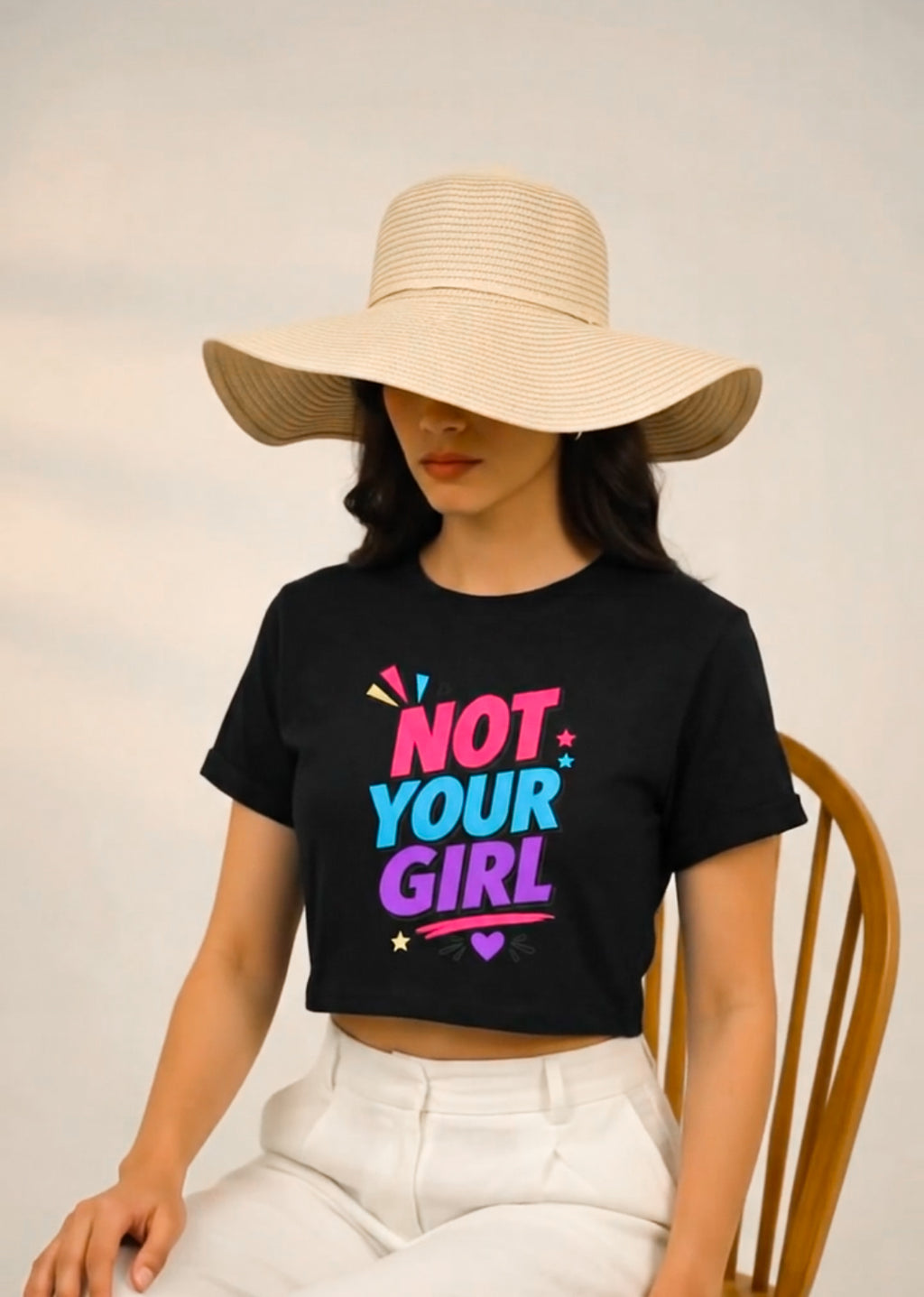 Not Your Girl Crop Top – Bold Gen Z Graphic Tee
