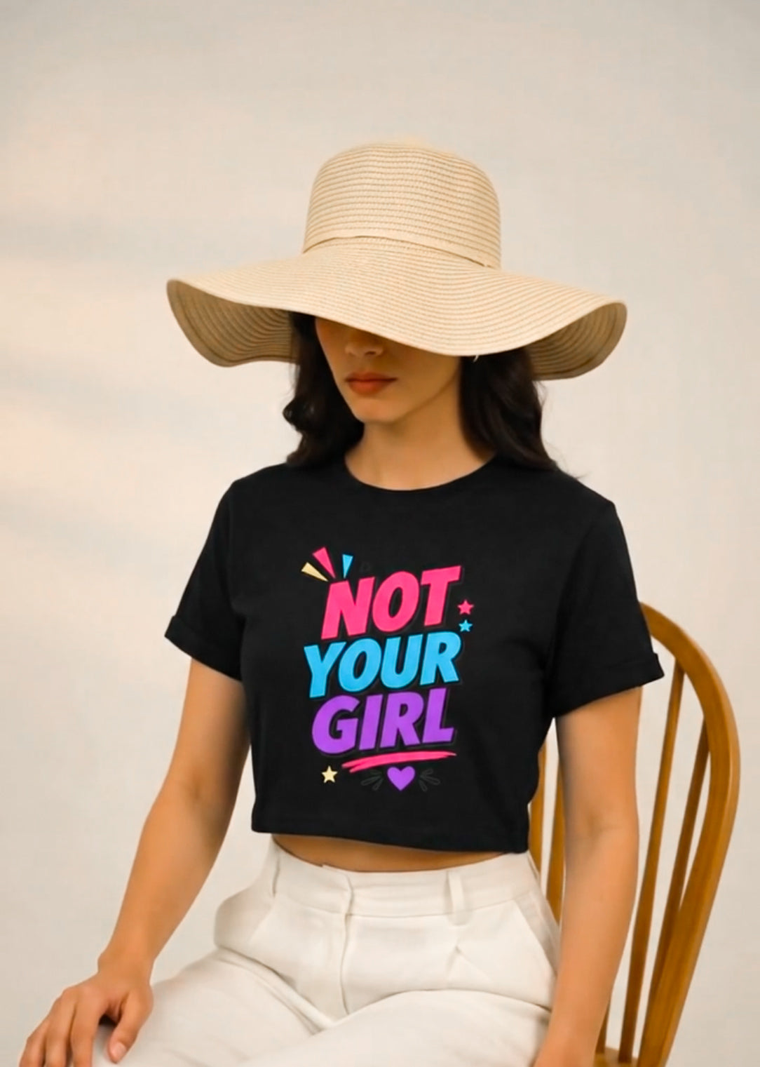 Not Your Girl Crop Top – Bold Gen Z Graphic Tee