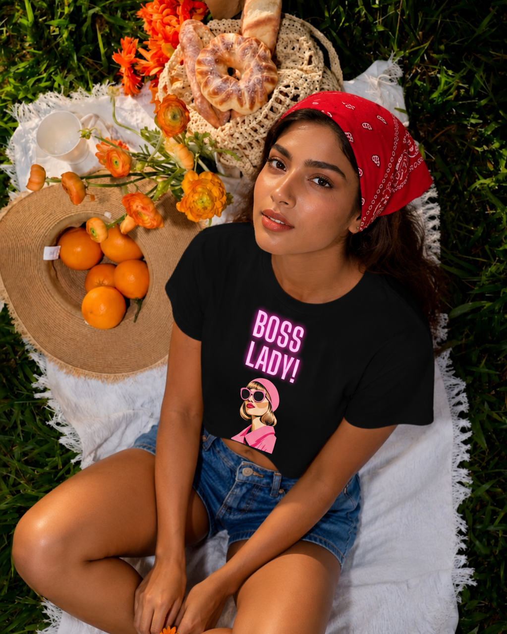 BOSS LADY CROP TEE