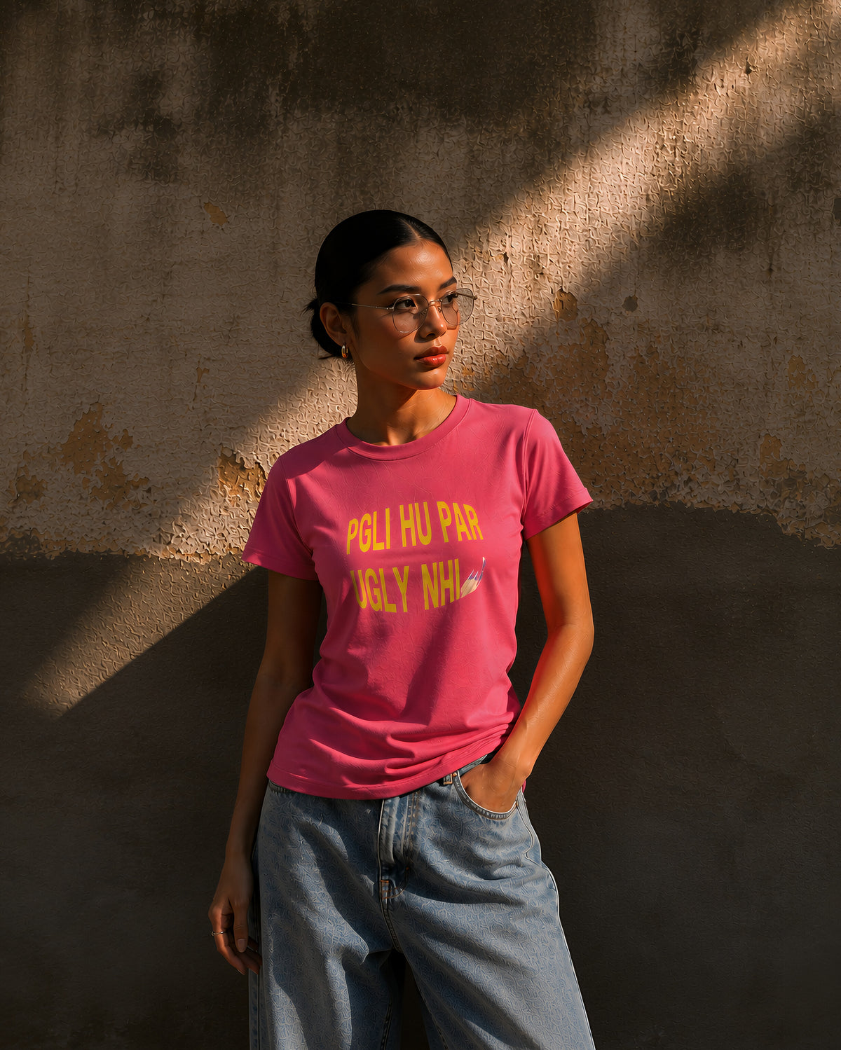 Pgli Hu Par Ugly Nhi Graphic T-Shirt