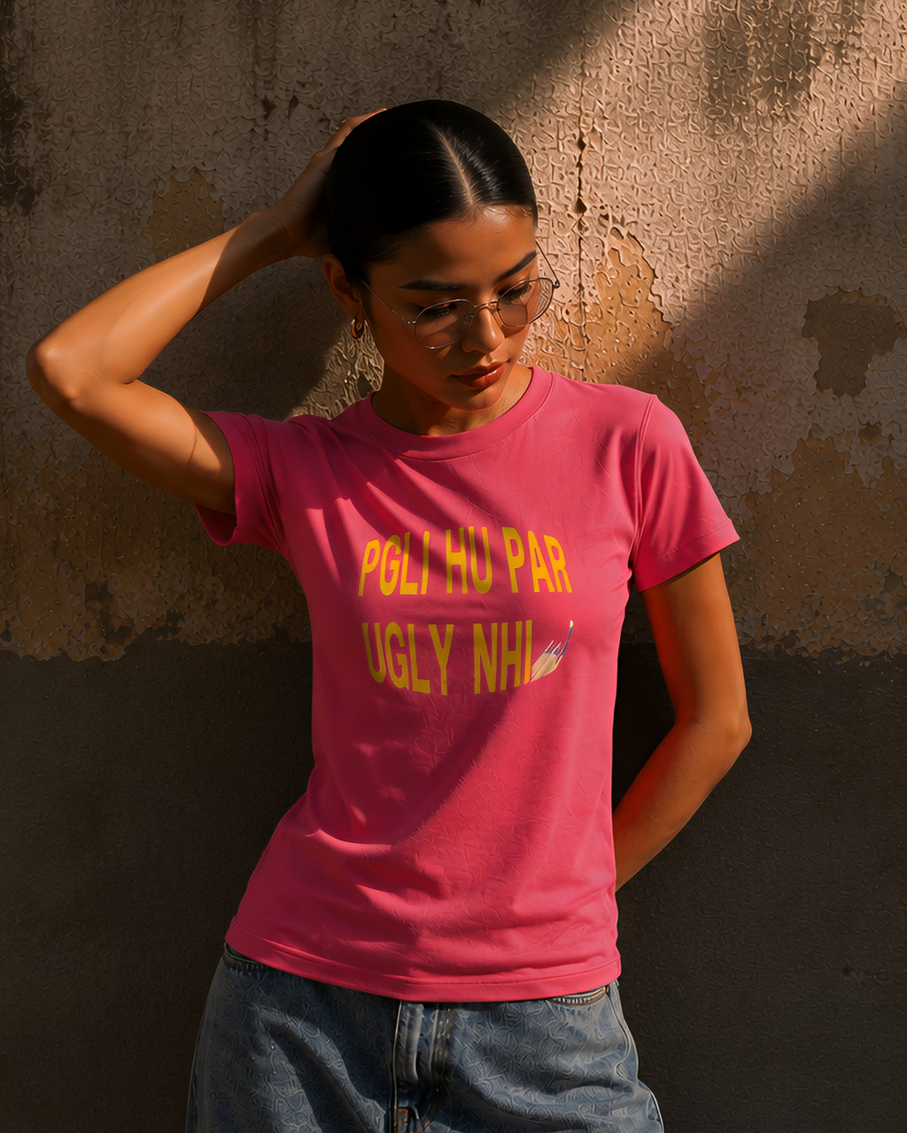 Pgli Hu Par Ugly Nhi Graphic T-Shirt