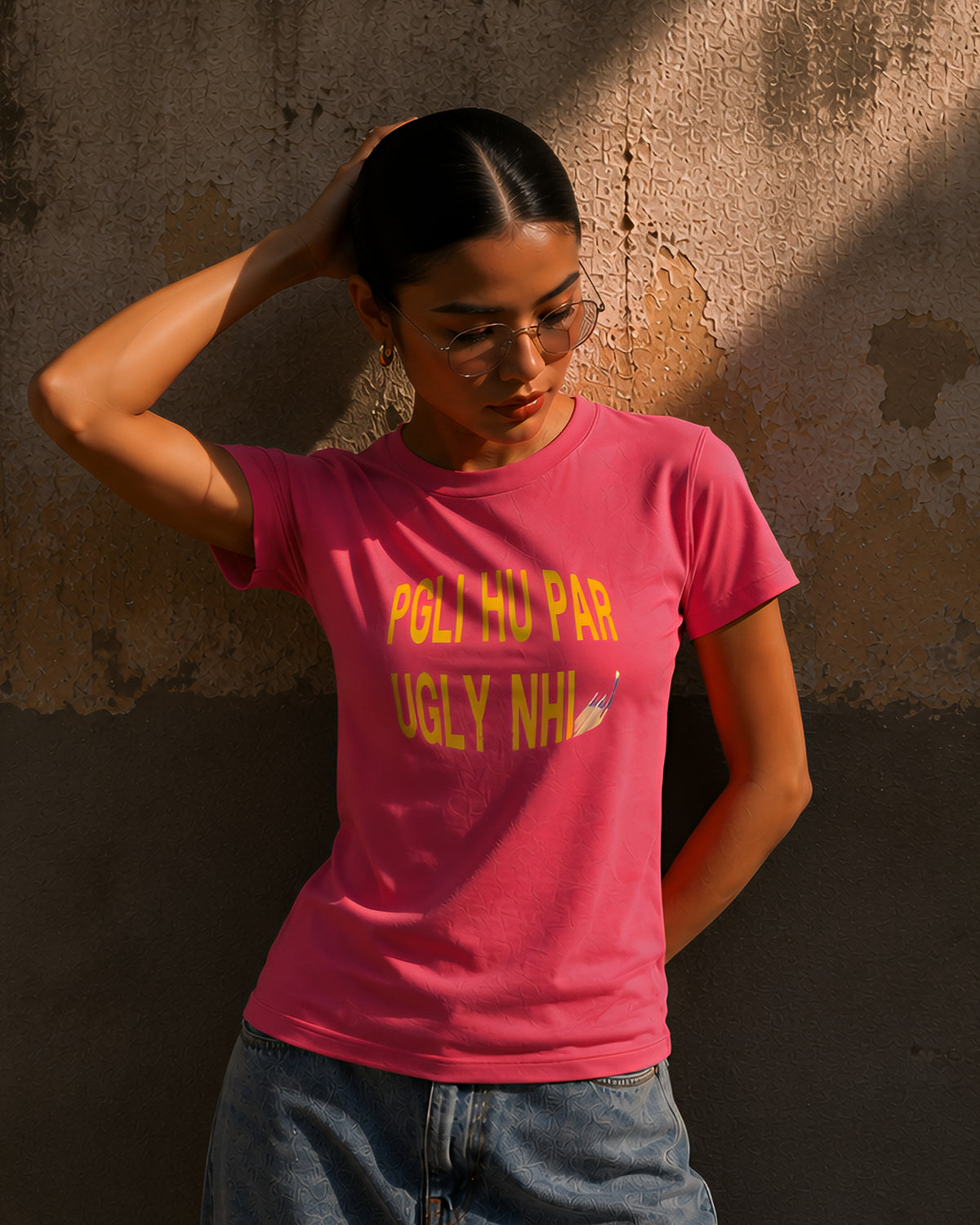 Pgli Hu Par Ugly Nhi Graphic T-Shirt