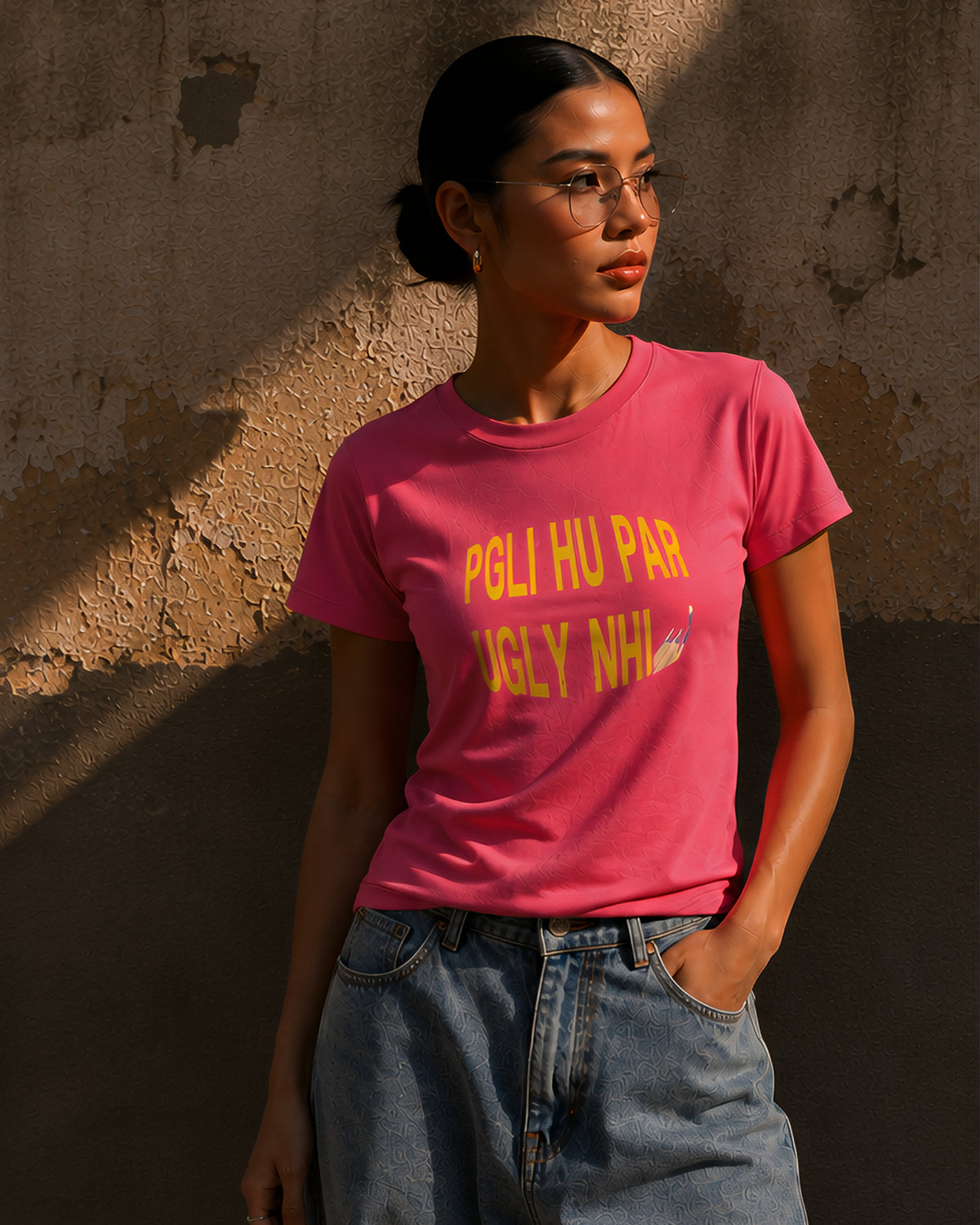Pgli Hu Par Ugly Nhi Graphic T-Shirt