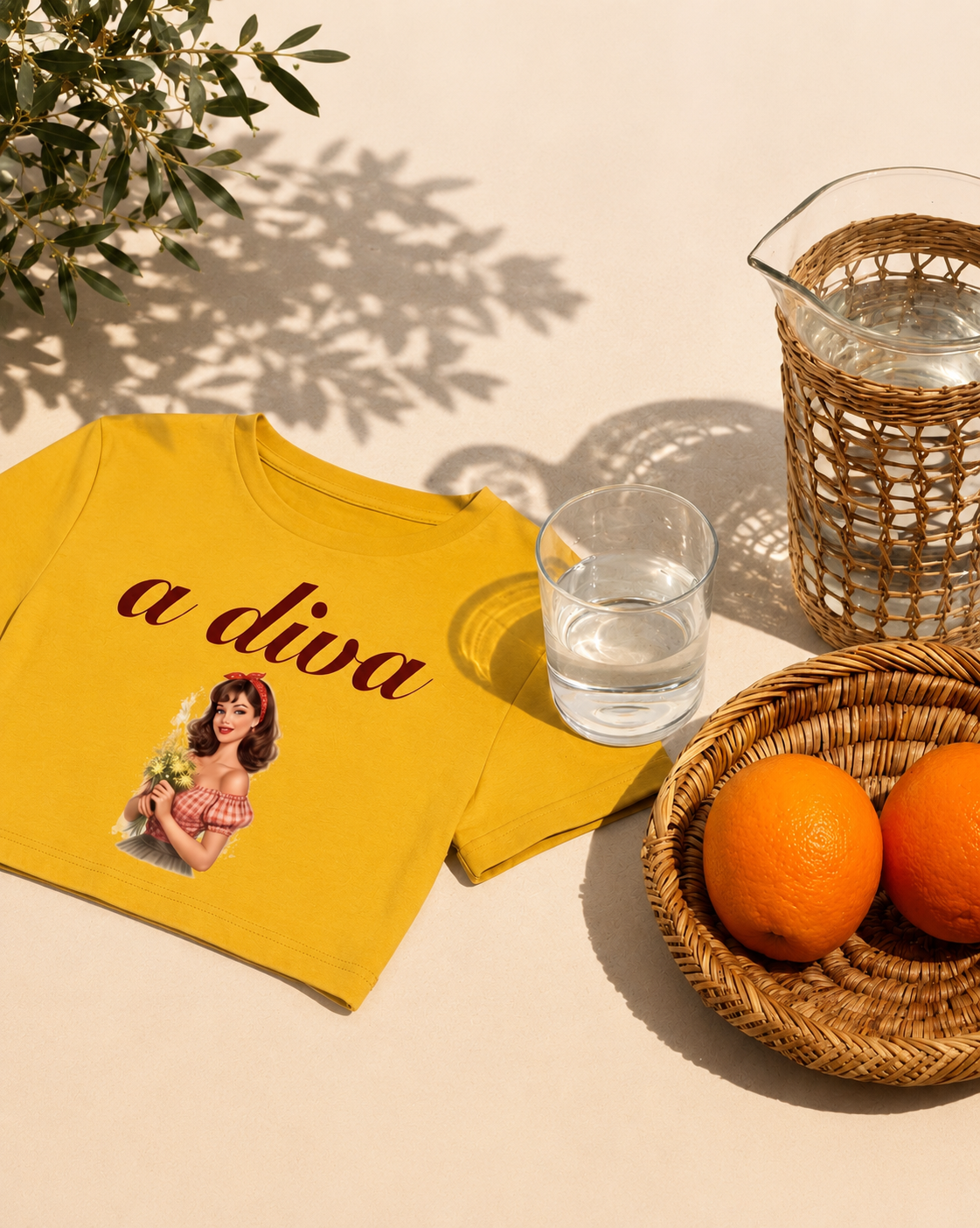 A Diva Crop Top – Vintage Graphic Crop Tee for Women