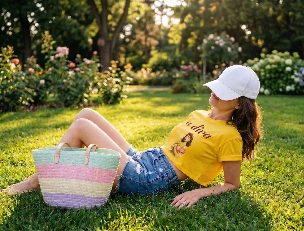 A Diva Crop Top – Vintage Graphic Crop Tee for Women
